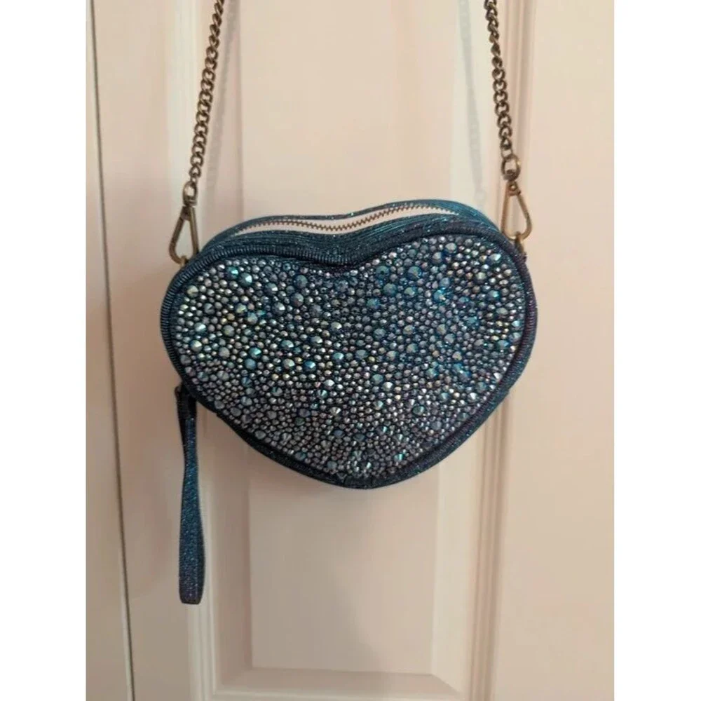 Rebel Athletic blingy Midnight Mermaid sparkle heart purse